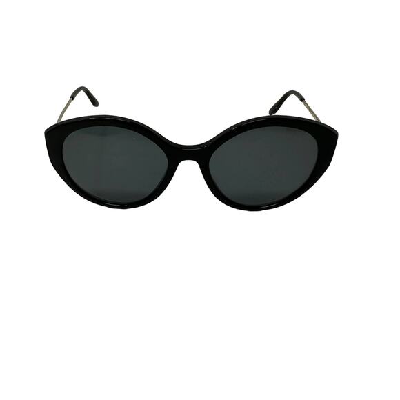 Prada SPR18X Polarized Dark Gray Lense Black Sunglasses Round